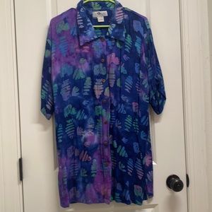 The Daily Planet Fish Batik Blouse/Tunic - Large